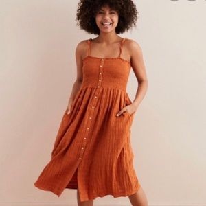 American Eagle Aerie midi sundress with buttons L